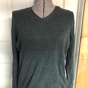 GAP 100% Cotton V Neck Sweater Grey M